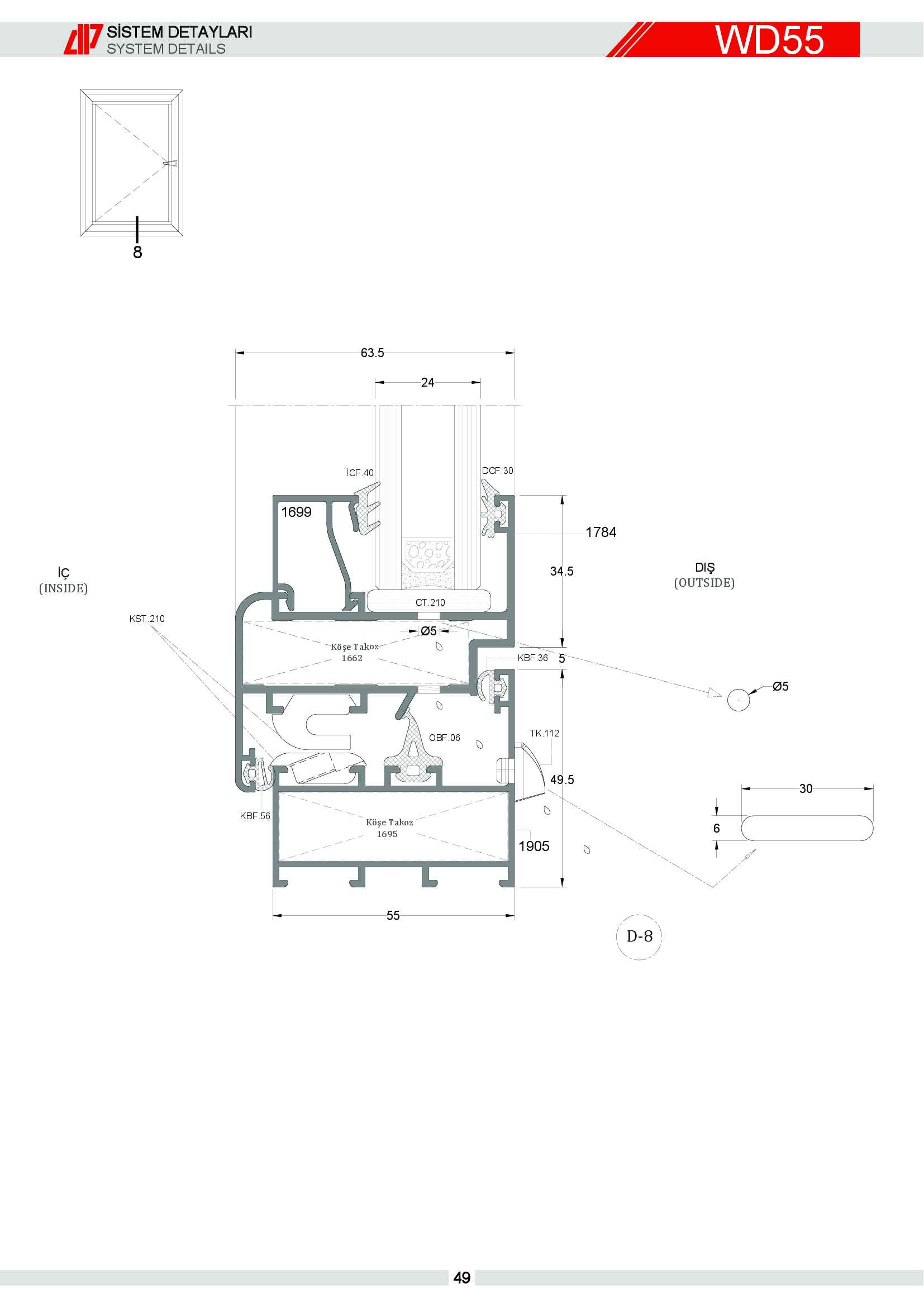 S 55 Yalıtımsız Alüminyum 48